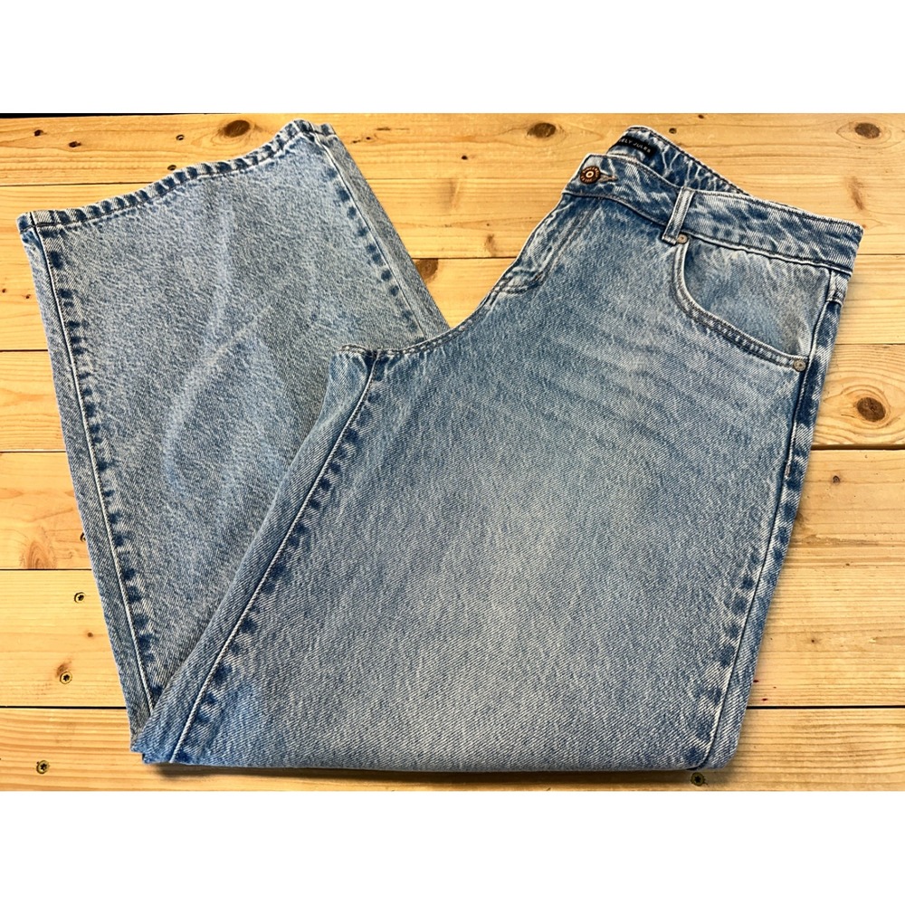 Sincerely Jules Womens Light Wash Wide Leg High Waisted Cotton Denim Jeans 7/28